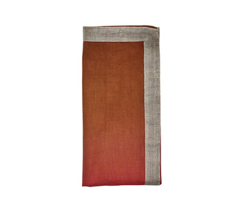 Kim Seybert Napkins: Dip Dye in Cranberry & Orange, Set of 4